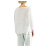 LIVIANA CONTI women's white ribbon sweater F5SA88 MADE IN ITALY