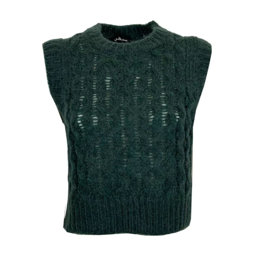 JUSTMINE gilet donna corto a trecce JABMFFW24-G045 MADE IN ITALY