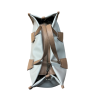 RIPANI borsa donna bicolore perla/nocciola con logo in contrasto E621LL ALDA 100% pelle MADE IN ITALY