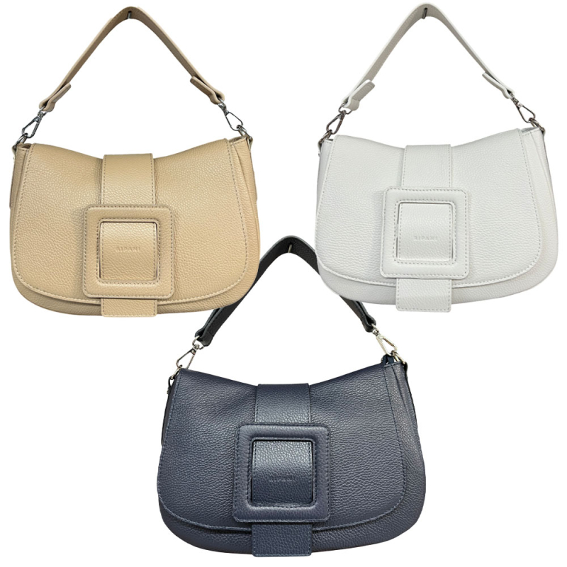 RIPANI borsa donna a spalla pelle cervo E111OJ CECILIA 100% pelle MADE IN ITALY