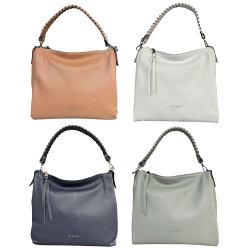 RIPANI borsa donna a spalla pelle cervo E343OJ LAURA 100% pelle MADE IN ITALY