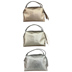 RIPANI borsa donna a mano pelle cervo laminata I492OL RONDINE MADE IN ITALY