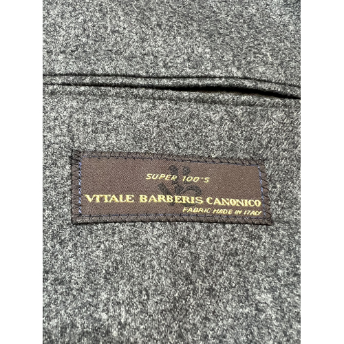 LUIGI BIANCHI unlined jacket gray flannel 3 buttons 2471/2 VITALE BARBERIS CANONICO