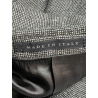 LUIGI BIANCHI unlined jacket micro design grey/white 2 buttons 2043 12050/5 MADE IN ITALY