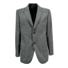 LUIGI BIANCHI unlined jacket micro design grey/white 2 buttons 2043 12050/5 MADE IN ITALY