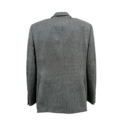 LUIGI BIANCHI unlined jacket micro design grey/white 2 buttons 2043 12050/5 MADE IN ITALY