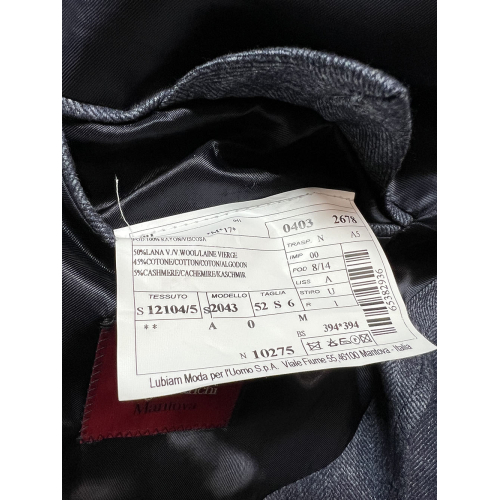LUIGI BIANCHI unlined herringbone avio jacket 2 buttons 2043 12104/5 MADE IN ITALY