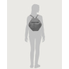 ORCIANI Soft backpack in hammered leather black B02186 MADE IN ITALY