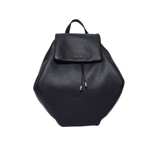 ORCIANI Soft backpack in hammered leather black B02186 MADE IN ITALY