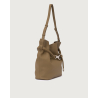ORCIANI Dori Soft leather shoulder bucket bag with kiwi shoulder strap B02192 MADE IN ITALY