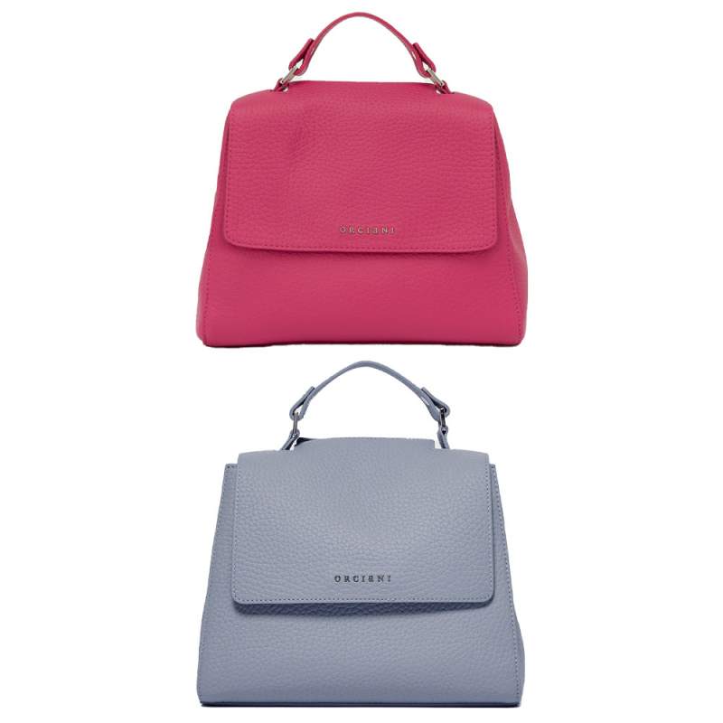 ORCIANI Borsa Sveva Soft Piccola a mano in pelle con tracolla B01999 MADE IN ITALY