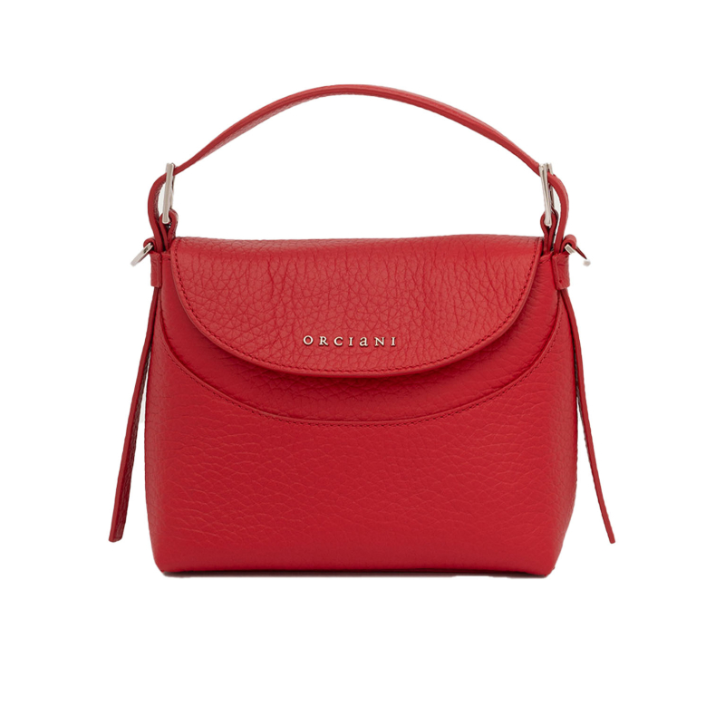 ORCIANI Nana Small Soft leather red handbag with shoulder strap B02175 MADE IN ITALY