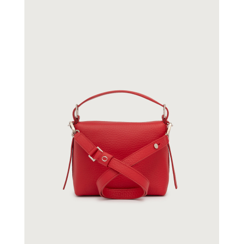 ORCIANI Nana Small Soft leather red handbag with shoulder strap B02175 MADE IN ITALY
