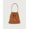 ORCIANI Mini Nest Soft bucket bag in hammered leather SD0186 MADE IN ITALY