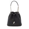 ORCIANI Mini Nest Soft bucket bag in hammered black SD0186 MADE IN ITALY