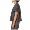 INDI&COLD camicia donna grigio cotone/sangallo MC114 100% cotone biologico