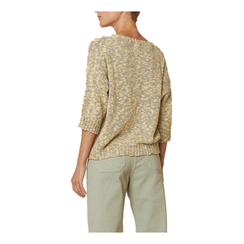 INDI&COLD maglia donna melange verde/giallo GB480 100% cotone MADE IN ITALY