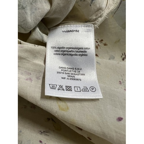 INDI&COLD women's cotton voile shirt vanilla floral pattern AD152 100% organic cotton