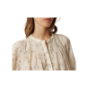 INDI&COLD women's cotton voile shirt vanilla floral pattern AD152 100% organic cotton