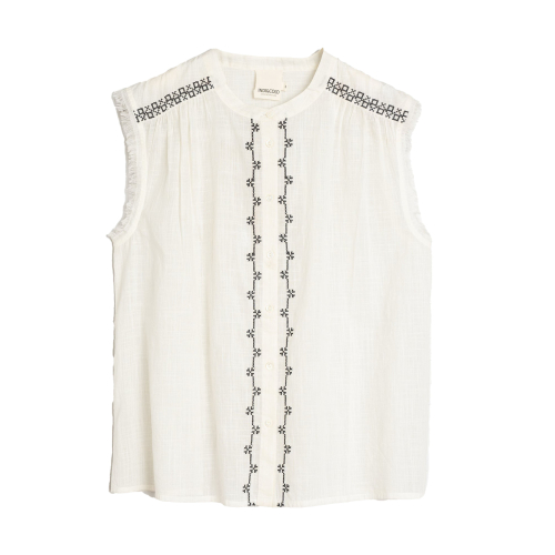INDI&COLD women's ivory shirt BK246 100% organic cotton