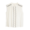 INDI&COLD women's ivory shirt BK246 100% organic cotton