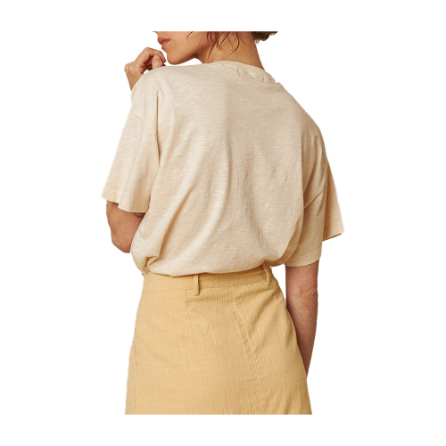 INDI&COLD ecru t-shirt ES376 100% organic cotton MADE IN SPAIN