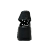 A.S. 98 scarpa donna con buchi nera/smoke aperta in punta e al tallone  B99006 100% pelle