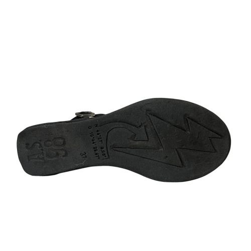 A.S. 98 sandalo donna nero con accessori argento A15040 100% pelle