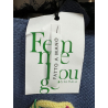 FEMME ROUGE by ALMALA blue cotton shopping bag GB022C4151 handmade MADE IN ITALY