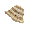 ALMALA women's hat paper beige tones with reinforcement around FA012F3081 HANDMADE