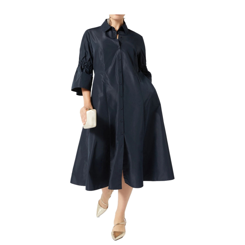 PERSONA by Marina Rinaldi abito donna chemisier taffettas blu 2513221011600 RENNES