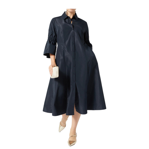 PERSONA by Marina Rinaldi abito donna chemisier taffettas blu 2513221011600 RENNES