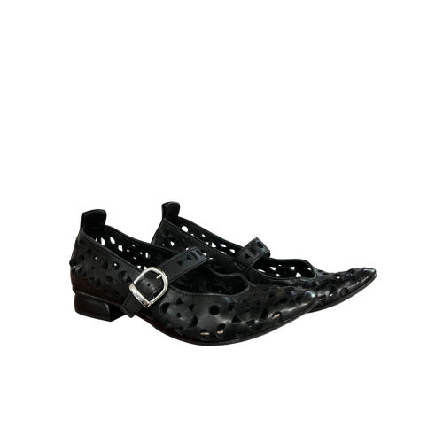 KUDETA’ women's ballerina black perforated leather 514406 FAR WEST MADE IN ITALY
