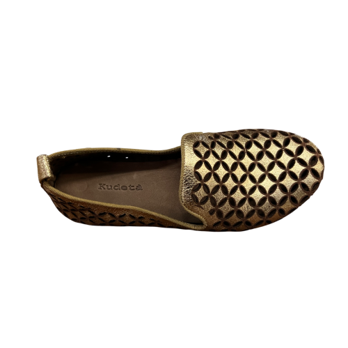 KUDETA’ scarpa donna traforata laminata oro 314102 LAME’ MADE IN ITALY