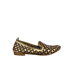 KUDETA’ scarpa donna traforata laminata oro 314102 LAME’ MADE IN ITALY