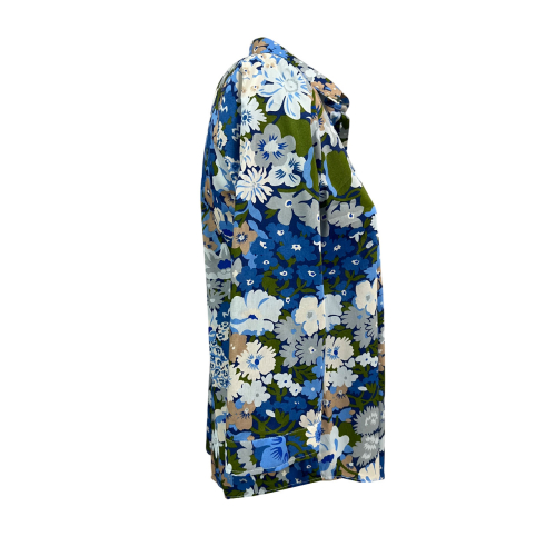 ZANETTI 1965 camicia cotone stampa floreale liberty azzurro ZB0134-A11712