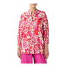 ZANETTI 1965 camicia donna over fuxia/panna ZB7959-D60520 MADE IN ITALY