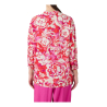 ZANETTI 1965 camicia donna over fuxia/panna ZB7959-D60520 MADE IN ITALY