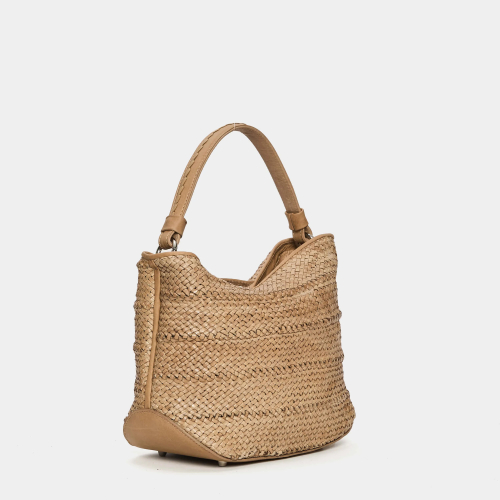 REPTILE'S HOUSE borsa a mano in pelle sand H810V99038 SOUL Made in Italy