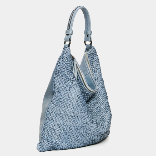 REPTILE'S HOUSE shopper blu corfu in pelle DIANA H811V39867 GROOVE Made in Italy