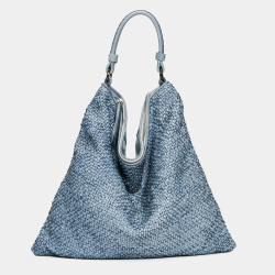 REPTILE'S HOUSE shopper blu corfu in pelle DIANA H811V39867 GROOVE Made in Italy