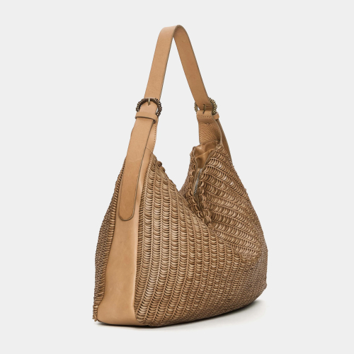 REPTILE'S HOUSE shopper in pelle orzo MATIS H837V54 LUNE Made in Italy