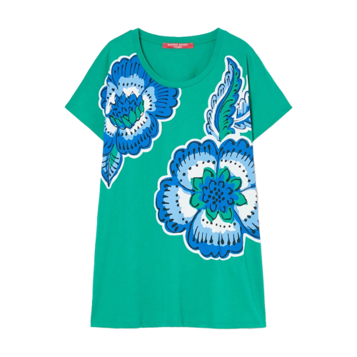 MARINA SPORT by Marina Rinaldi t-shirt con stampa verde/azzurro 2518971077600 MAGA