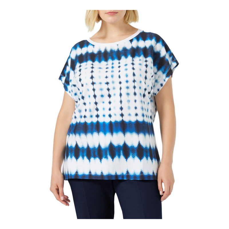 PERSONA by Marina Rinaldi crew neck oversized t-shirt 001 white/blue 2513971192 KRISS