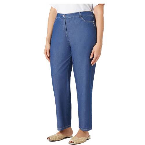 PERSONA by Marina Rinaldi N.O.W line light denim jeans 2513181016 CLAVA
