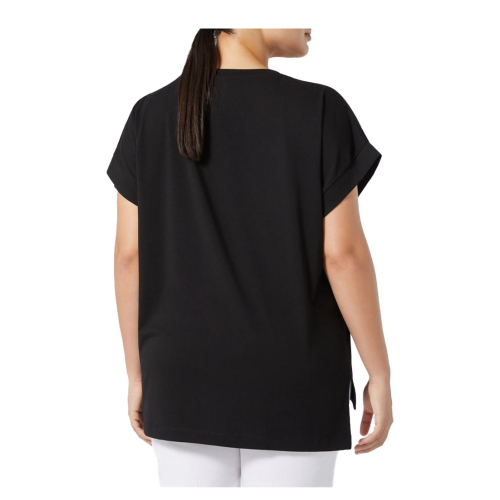 PERSONA by Marina Rinaldi N.O.W line t-shirt 006 black 2513971016 LINEN