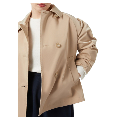 PERSONA by Marina Rinaldi linea N.O.W trench corto gabardina beige 2513021075600 GIAVA