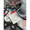 IL TE DELLE 5 black patterned shirt SPANK CUORE model SPOON MADE IN ITALY