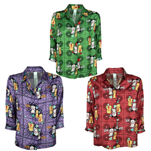 IL TE DELLE 5 patterned shirt SPANK TORAKIKI model SPOON MADE IN ITALY