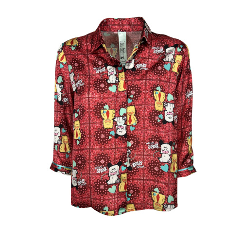 IL TE DELLE 5 patterned shirt SPANK TORAKIKI model SPOON MADE IN ITALY